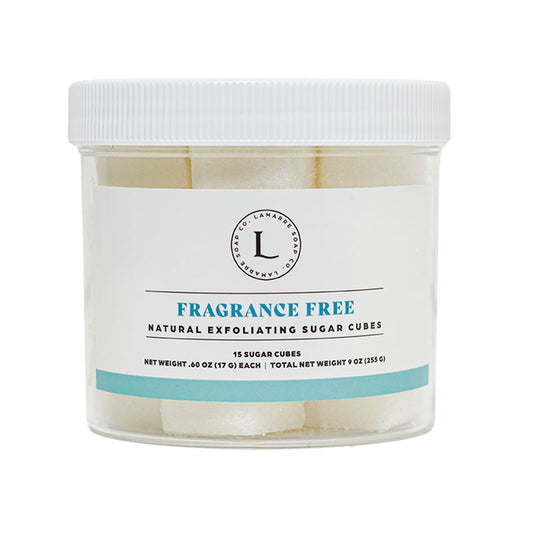 Lamarre Soap Co. Fragrance Free Natural Exfoliating Sugar Cubes Front.
