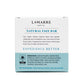 Lamarre Soap Co. Natural Face Bar with shea butter and coconut oil and free from dyes, fragrances and essential oils box back.