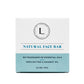 Lamarre Soap Co. Natural Face Bar with shea butter and coconut oil and free from dyes, fragrances and essential oils box front.